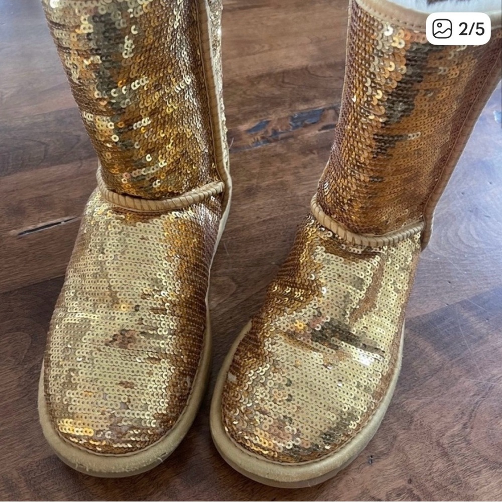 UGG Women's Sparkling Gold Sequin Boots